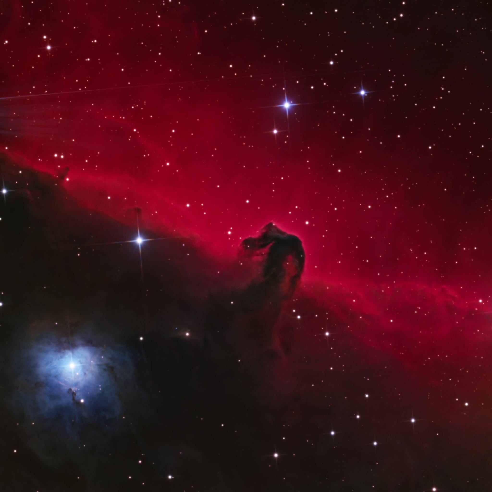 Captivating image of the Horsehead Nebula showcasing its vibrant colors and cosmic beauty.