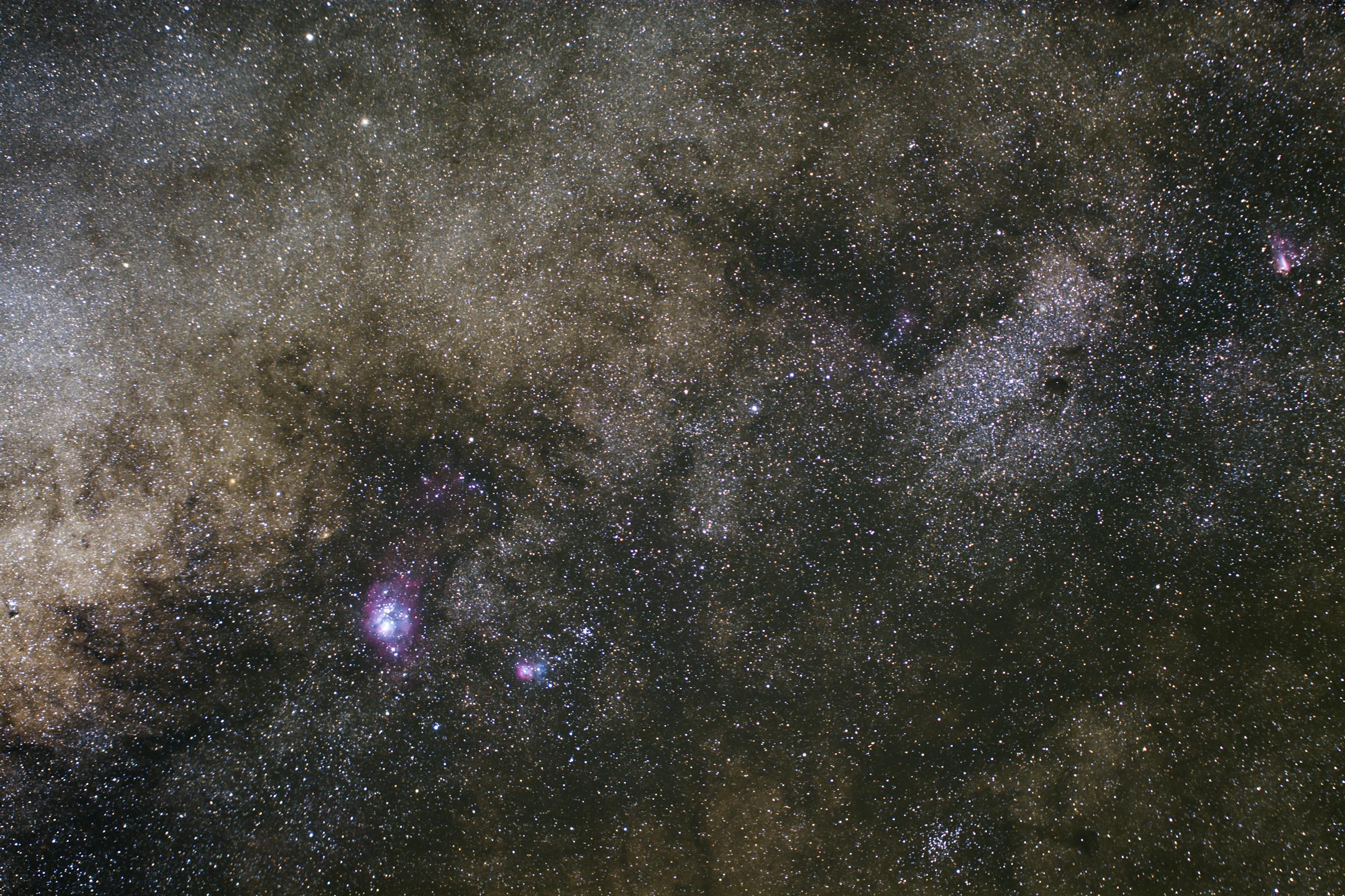 A breathtaking view of the Milky Way showcasing nebulae and countless stars.